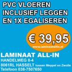 PVC vloer incl. gratis leggen en 1x egaliseren